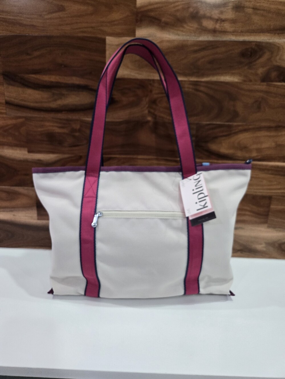 Kipling Tote Bag Beige & Pink Large PARK - Picture 4 of 15